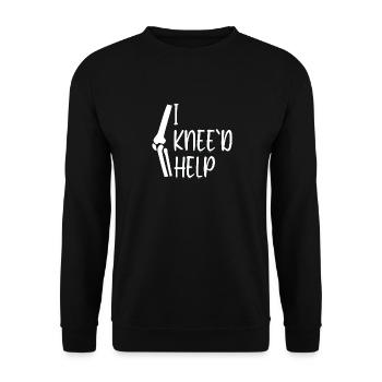 I Knee'd Help Surgery Knee Replacement Recovery - Unisex Pullover - Schwarz - Vorne - Alina (178cm) & Michal (187cm)