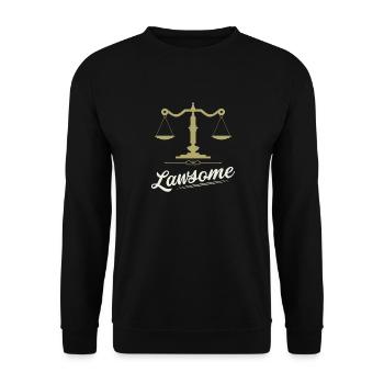Lawsome Lawyer Attorney - Unisex Sweatshirt - black - Front - Alina (178cm) & Michal (187cm)