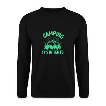 Camping Its In Tents - Unisex Sweatshirt - black - Front - Alina (178cm) & Michal (187cm)