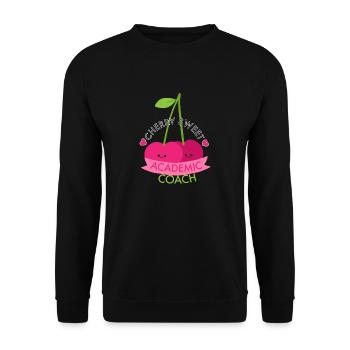 Kirschsüßer akademischer Trainer süße lustige Wortspiel Witze - Unisex Pullover - Schwarz - Vorne - Alina (178cm) & Michal (187cm)