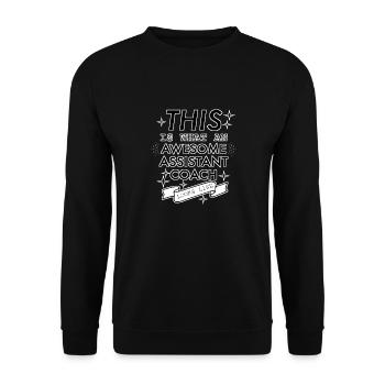 Awesome assistant coach cool funny humor gifts - Unisex Sweatshirt - black - Front - Alina (178cm) & Michal (187cm)