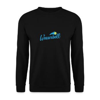 Wasserball Wasserbecken Ballsport Hobby - Unisex Pullover - Schwarz - Vorne - Alina (178cm) & Michal (187cm)