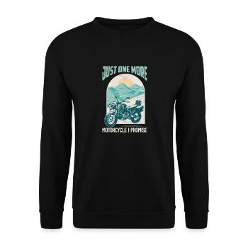 Juste une moto de plus que je promets Motocycliste B - Sweat-shirt Unisexe - noir - Devant - Alina (178cm) & Michal (187cm)