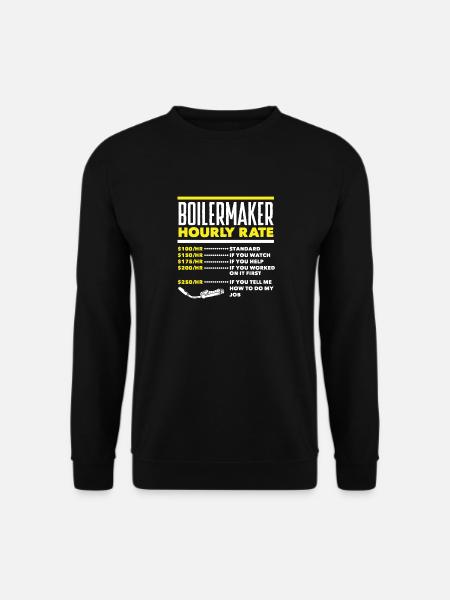 Boilermaker Hourly Rate Funny - Unisex Sweatshirt - black