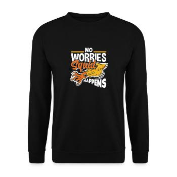 Marine Biology Marine Biologist Science Squid - Unisex Pullover - Schwarz - Vorne - Alina (178cm) & Michal (187cm)