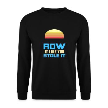 Retro Row It Like You Stole It Rowing T-Shirt - Unisex Sweatshirt - black - Front - Alina (178cm) & Michal (187cm)