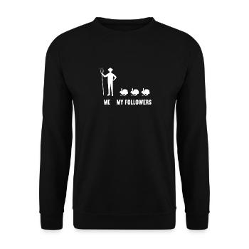Me and my followers rabbit rabbits - Unisex Sweatshirt - black - Front - Alina (178cm) & Michal (187cm)