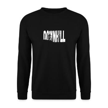 Descente VTT Nature Montagnes Retro Wave Vintage - Sweat-shirt Unisexe - noir - Devant - Alina (178cm) & Michal (187cm)