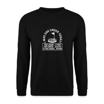 Funny Golf Golfer Lovers Game Golfing I was a - Unisex Sweatshirt - black - Front - Alina (178cm) & Michal (187cm)