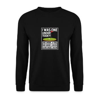 Ich war einer unter heute lustige Golf Golfer Lieb - Unisex Pullover - Schwarz - Vorne - Alina (178cm) & Michal (187cm)
