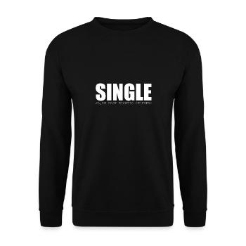 Single ja du hast richtig gelesen - Unisex Pullover - Schwarz - Vorne - Alina (178cm) & Michal (187cm)