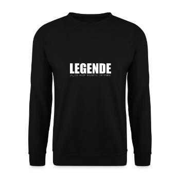 Legende ja du hast richtig gelesen - Unisex Pullover - Schwarz - Vorne - Alina (178cm) & Michal (187cm)