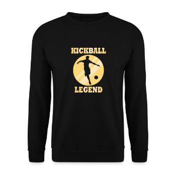 Kickball-Spieler Lustiges Sprichwort Kickball - Unisex Pullover - Schwarz - Vorne - Alina (178cm) & Michal (187cm)