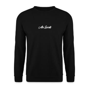 AIR SPORTS CURSIVE TEXT NOVELTY HOBBY - Unisex Sweatshirt - black - Front - Alina (178cm) & Michal (187cm)