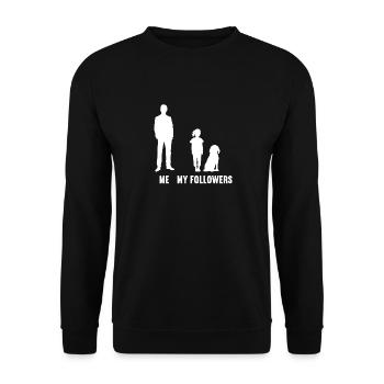 Ich meine Follower Hund und Tochter Hunde - Unisex Pullover - Schwarz - Vorne - Alina (178cm) & Michal (187cm)