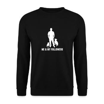 Moi et mes adeptes Chien Chien Chien Chiens - Sweat-shirt Unisexe - noir - Devant - Alina (178cm) & Michal (187cm)