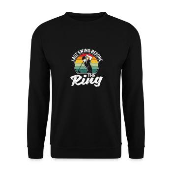 Fan Golfer Golfer Dernier coup devant le ring - Sweat-shirt Unisexe - noir - Devant - Alina (178cm) & Michal (187cm)