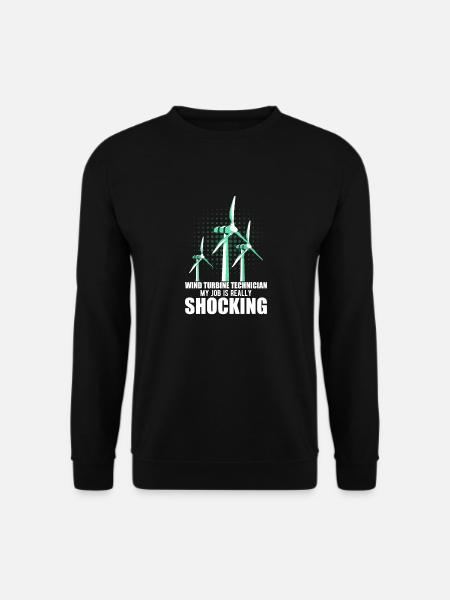 Windrad Windkraft Windenergie - Unisex Pullover - Schwarz