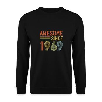 Awesome Since 1969 Vintage 1969 - Unisex Sweatshirt - black - Front - Alina (178cm) & Michal (187cm)