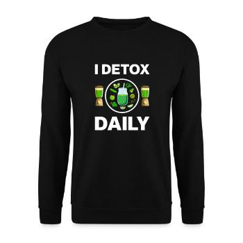 i detox daily - Unisex Pullover - Schwarz - Vorne - Alina (178cm) & Michal (187cm)