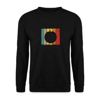 Apricot Fruit Lover Retro Veggie Diet Gift idea - Unisex Pullover - Schwarz - Vorne - Alina (178cm) & Michal (187cm)