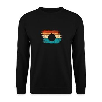 Apricot Fruit Lover Retro Veggie Diet Gift idea - Unisex Pullover - Schwarz - Vorne - Alina (178cm) & Michal (187cm)