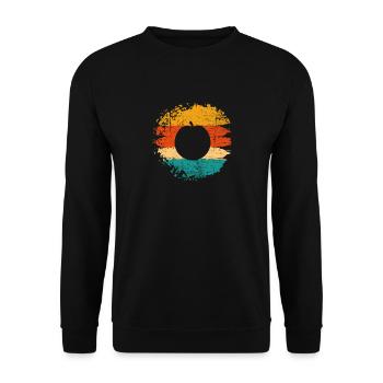 Apricot Fruit Lover Retro Veggie Diet Idée cadeau - Sweat-shirt Unisexe - noir - Devant - Alina (178cm) & Michal (187cm)