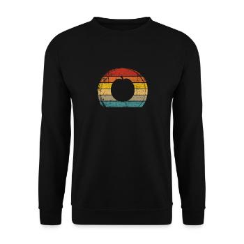 Apricot Fruit Lover Retro Veggie Diet Gift idea - Unisex Pullover - Schwarz - Vorne - Alina (178cm) & Michal (187cm)