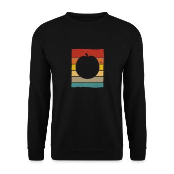 Apricot Fruit Lover Retro Veggie Diet Gift idea - Unisex Pullover - Schwarz - Vorne - Alina (178cm) & Michal (187cm)