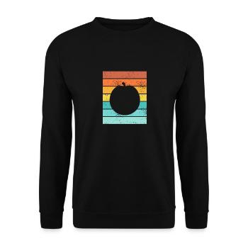 Apricot Fruit Lover Retro Veggie Diet Idée cadeau - Sweat-shirt Unisexe - noir - Devant - Alina (178cm) & Michal (187cm)