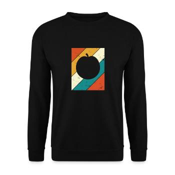 Apricot Fruit Lover Retro Veggie Diet Gift idea - Unisex Pullover - Schwarz - Vorne - Alina (178cm) & Michal (187cm)
