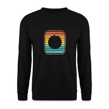 Apricot Fruit Lover Retro Veggie Diet Idée cadeau - Sweat-shirt Unisexe - noir - Devant - Alina (178cm) & Michal (187cm)