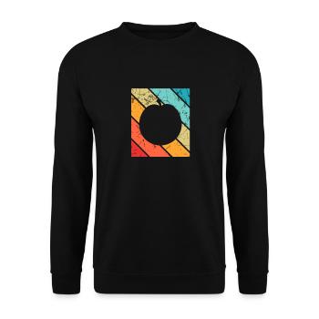Apricot Fruit Lover Retro Veggie Diet Gift idea - Unisex Pullover - Schwarz - Vorne - Alina (178cm) & Michal (187cm)