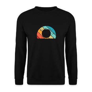 Apricot Fruit Lover Retro Veggie Diet Gift idea - Unisex Pullover - Schwarz - Vorne - Alina (178cm) & Michal (187cm)