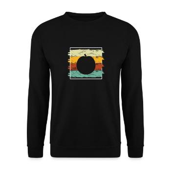 Apricot Fruit Lover Retro Veggie Diet Idée cadeau - Sweat-shirt Unisexe - noir - Devant - Alina (178cm) & Michal (187cm)