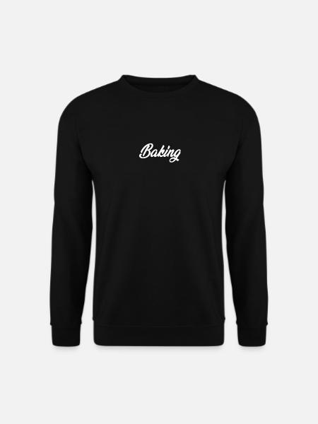BAKING CURSIVE TEXT NOVELTY HOBBY - Unisex Sweatshirt - black