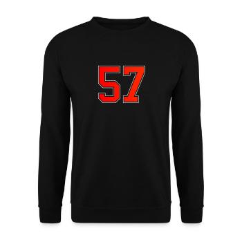 57 College Edition - Unisex Pullover - Schwarz - Vorne - Alina (178cm) & Michal (187cm)
