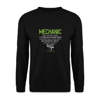 Mechanic Profession Automotive Mechanic Car Funny Saying - Unisex Sweatshirt - black - Front - Alina (178cm) & Michal (187cm)