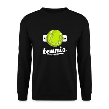 Tennis Balle de Tennis sport - Sweat-shirt Unisexe - noir - Devant - Alina (178cm) & Michal (187cm)