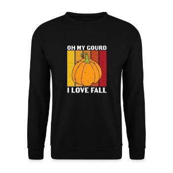 Oh My Gourd I Love - Unisex Sweatshirt - black - Front - Alina (178cm) & Michal (187cm)