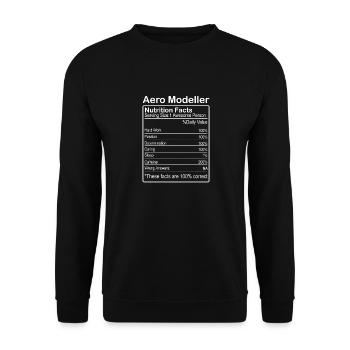 Valeur nutritive d’Aero Modeller - Sweat-shirt Unisexe - noir - Devant - Alina (178cm) & Michal (187cm)
