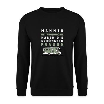 Cooles Camper, RV, Wohnmobil, Carvan Spruch Shirt - Unisex Pullover - Schwarz - Vorne - Alina (178cm) & Michal (187cm)
