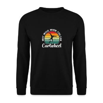 Pourquoi y aller quand vous achetez Cartwheel Tumbling gymnastique - Sweat-shirt Unisexe - noir - Devant - Alina (178cm) & Michal (187cm)