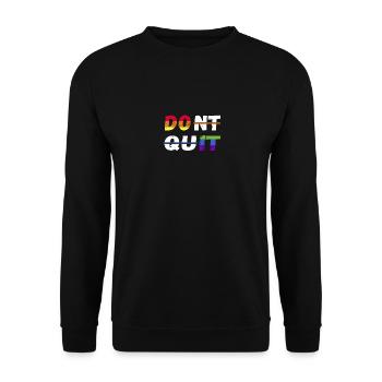 LGBTQ Pride Regenbogen DO IT and Dont Quit - Unisex Pullover - Schwarz - Vorne - Alina (178cm) & Michal (187cm)