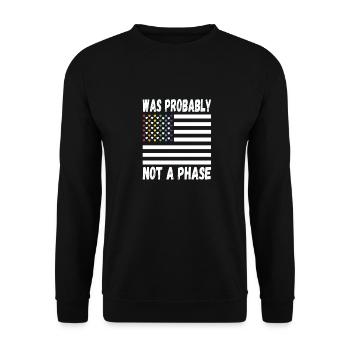 LGBTQ Pride Rainbow was probably not a phase after all - Unisex Sweatshirt - black - Front - Alina (178cm) & Michal (187cm)