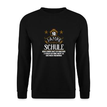 Realschule bestanden Realschulabschluss 2022 - Unisex Pullover - Schwarz - Vorne - Alina (178cm) & Michal (187cm)
