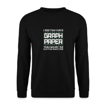 Lustige Mathematik Kunst Mathematik Schüler Mathematik Liebhaber Wortspiel - Unisex Pullover - Schwarz - Vorne - Alina (178cm) & Michal (187cm)