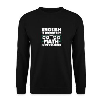 Lustige Mathematik Kunst Student Wortspiel Mathematik Liebhaber Wortspiel - Unisex Pullover - Schwarz - Vorne - Alina (178cm) & Michal (187cm)