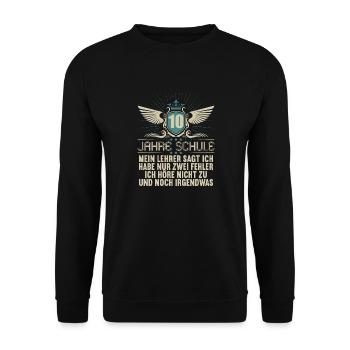 Realschule bestanden Realschulabschluss 2022 - Unisex Pullover - Schwarz - Vorne - Alina (178cm) & Michal (187cm)