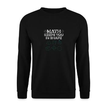 Cooler Mathelehrer Kunst Mathematik Gleichung Liebhaber - Unisex Pullover - Schwarz - Vorne - Alina (178cm) & Michal (187cm)